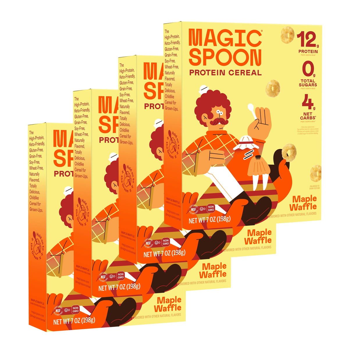 Magic Spoon Protein Cereal 1 case (4 boxes)  - Maple Waffle