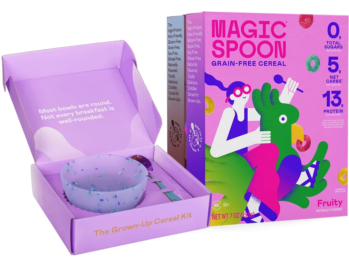 Fruity + Cocoa & Bowl and Spoon Set - 2 boxes, 1 bowl and spoon set